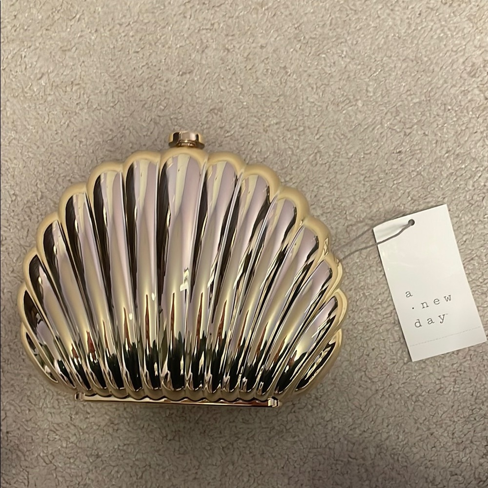 A New Day Gold Shell Clutch bag